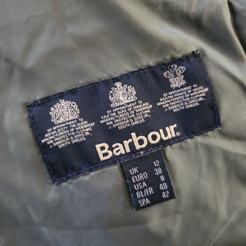 BARBOUR Women's Goldfinch Quilted Puffer Parka Jacket Green Size 8 US - Picture 8 of 15
